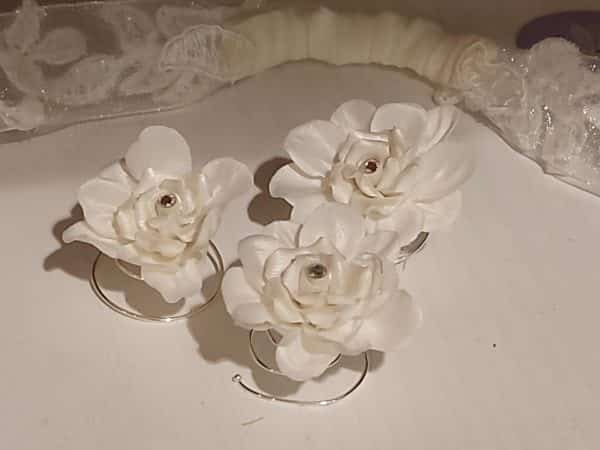 20201214 134239 - Twisters curlies fleur en tissu ivoire (vendu à l'unité)
